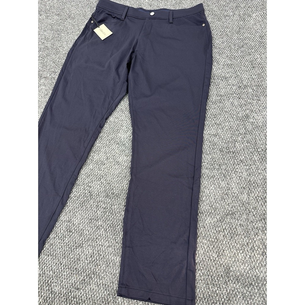 Collars & Co Men's 36x30 CEO Tech Pull On Pants Chino Navy Blue Stretch - New - Picture 5 of 14